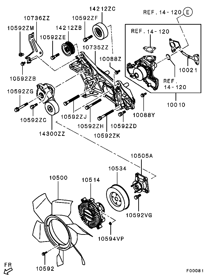 Mitsubishi MD368209 - Parazīt / Vadrullītis, Ķīļrievu siksna autodraugiem.lv