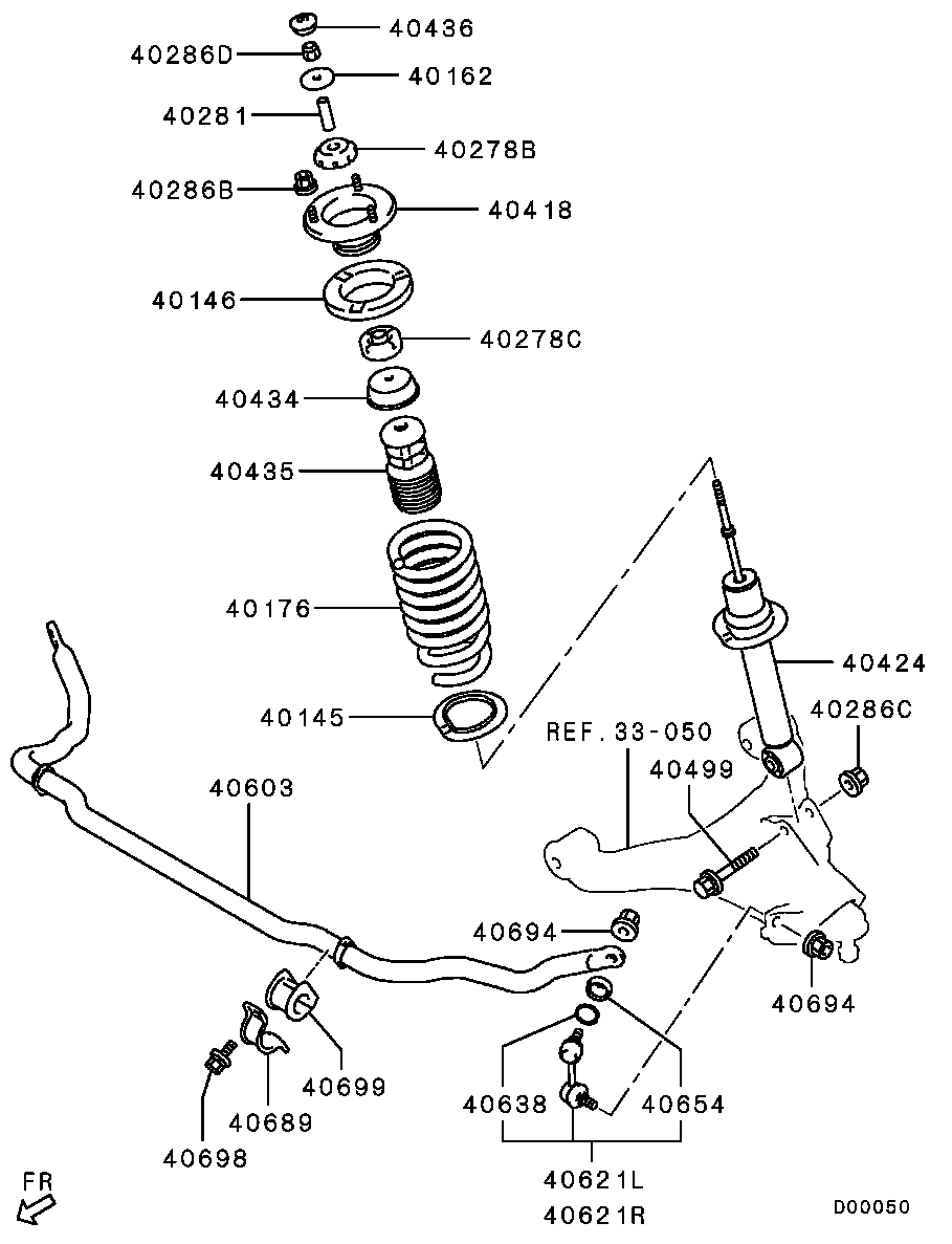 Mitsubishi MR491950 - Amortizatora statnes balsts autodraugiem.lv