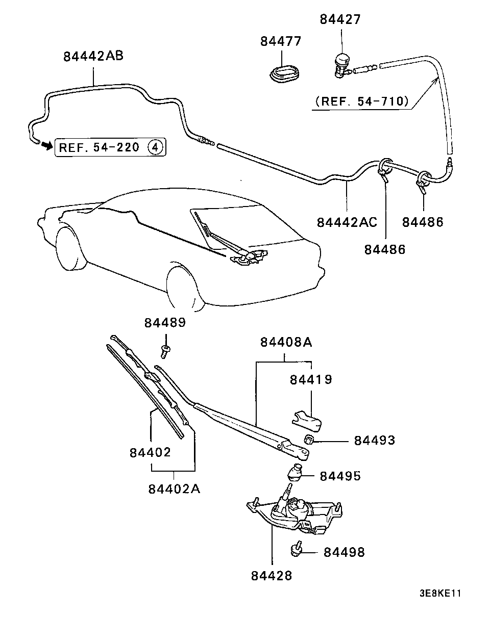 Mitsubishi MB622355 - Stikla tīrītāja slotiņa autodraugiem.lv