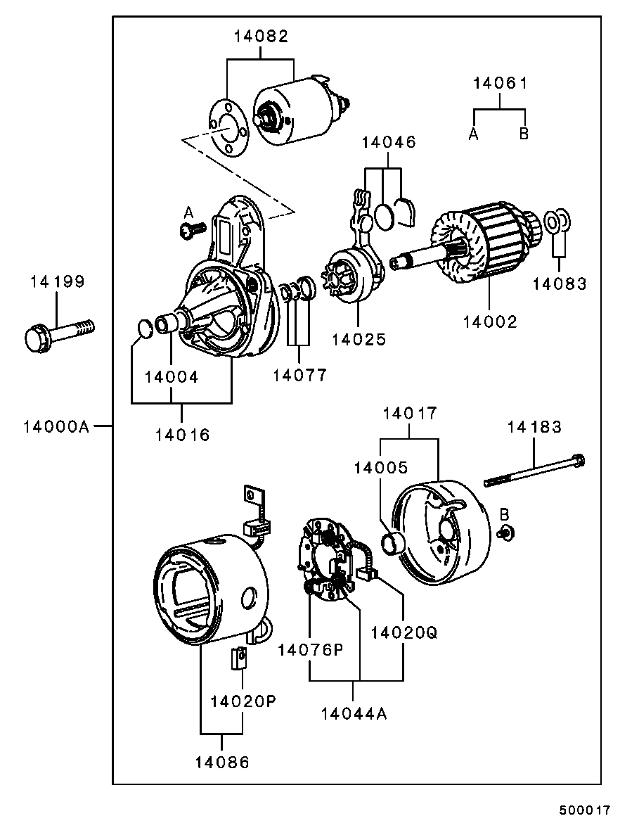 Mitsubishi MD 161437 - Starteris autodraugiem.lv