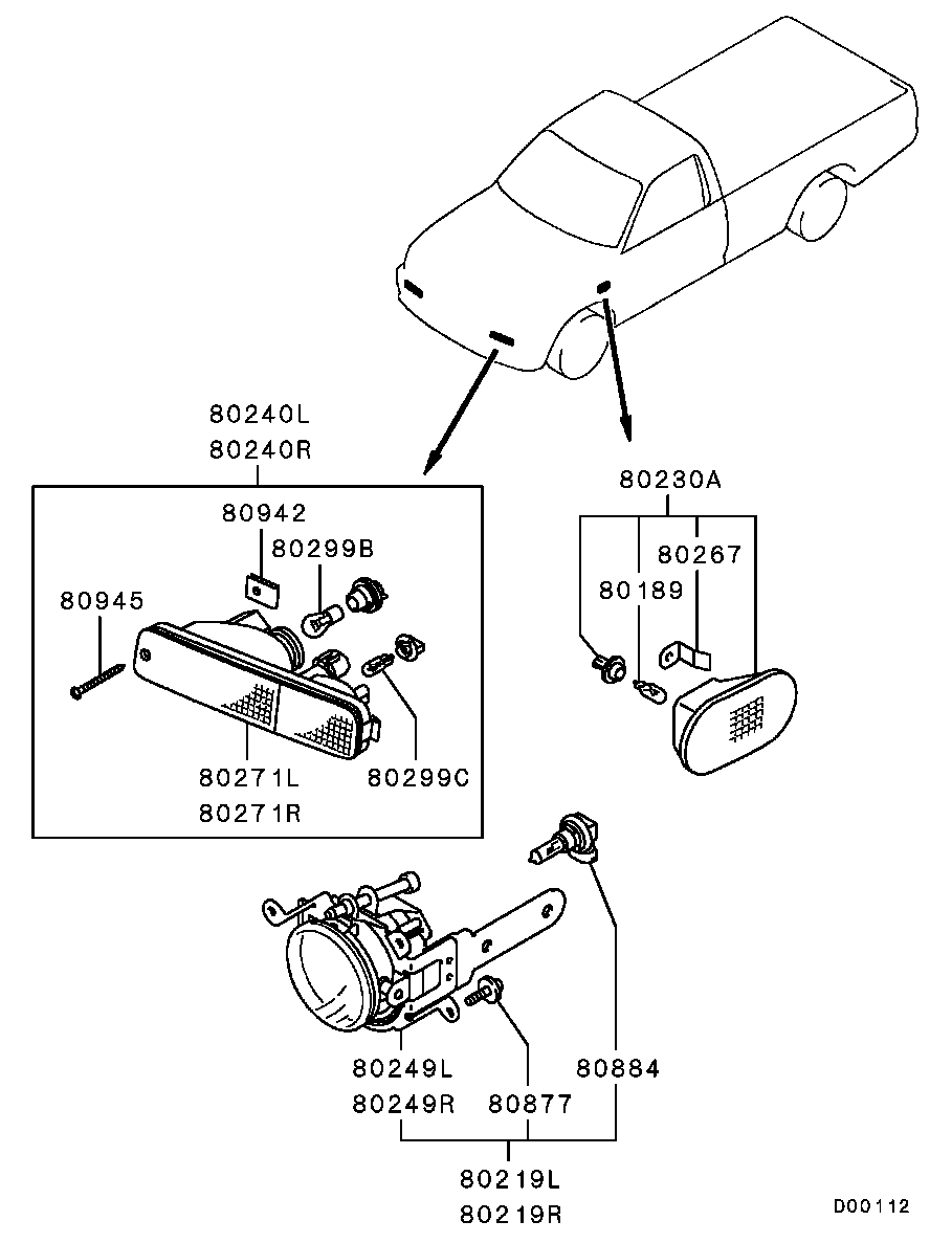 Mitsubishi MS 820077 - Kvēlspuldze, Instrumentu paneļa apgaismojums autodraugiem.lv