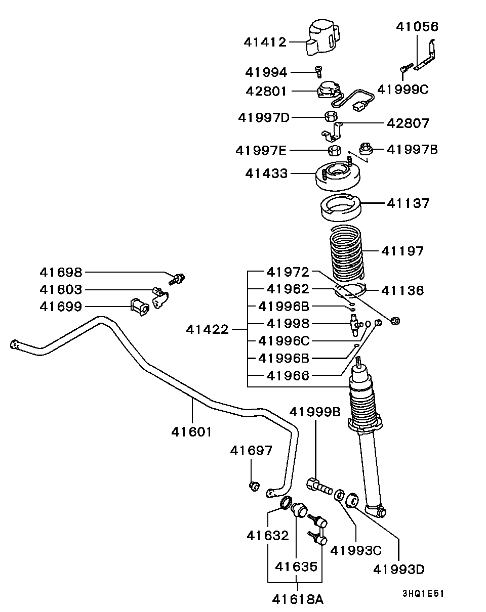 Mitsubishi MB911284 - Amortizators autodraugiem.lv