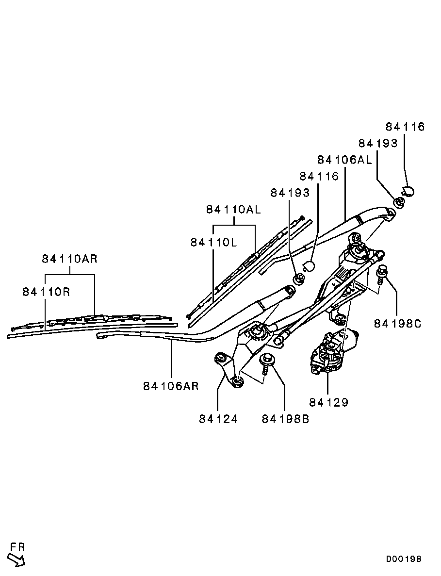 Mitsubishi 8250A174 - Stikla tīrītāja slotiņa autodraugiem.lv