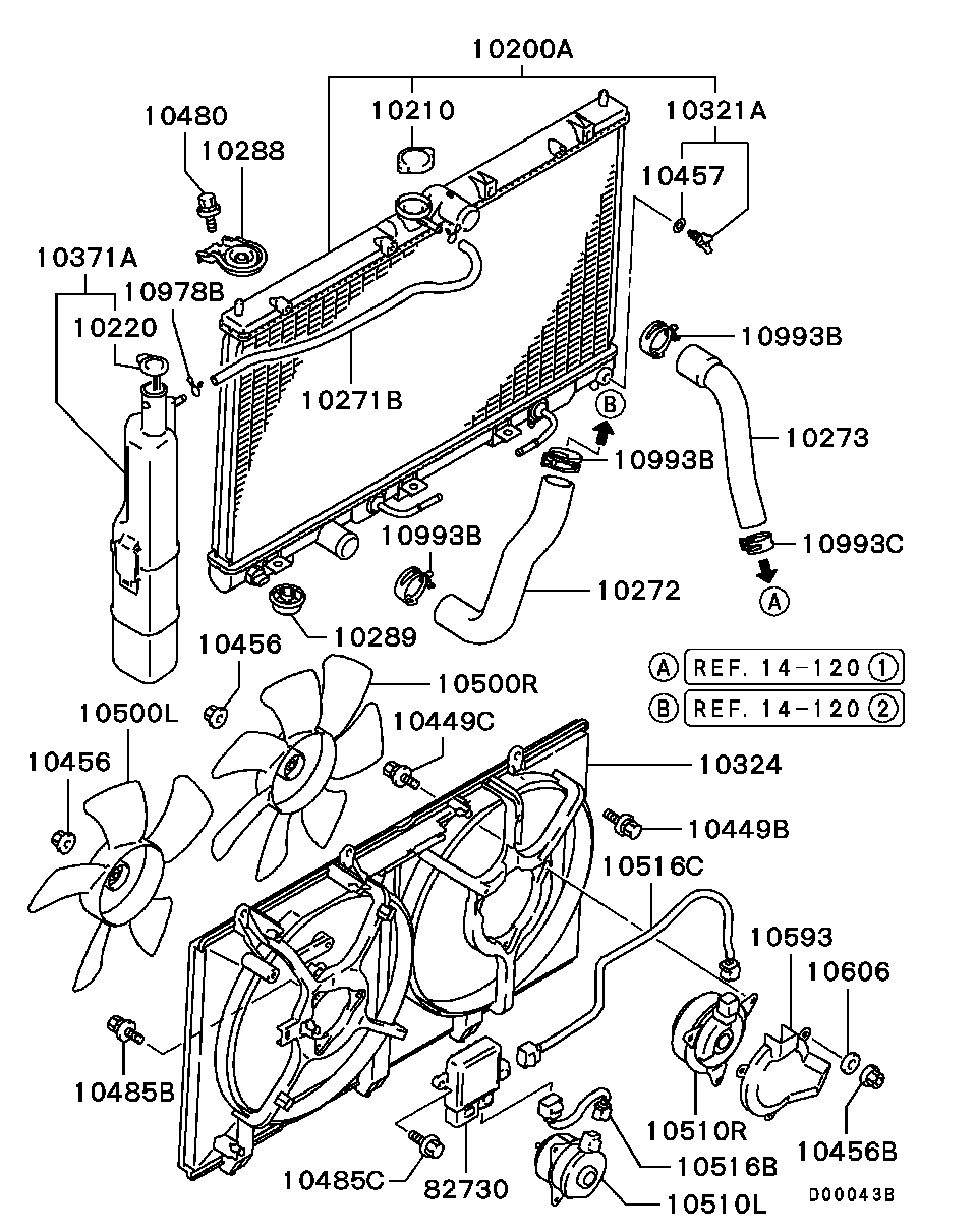 Mitsubishi 1350A254 - Radiators, Motora dzesēšanas sistēma autodraugiem.lv