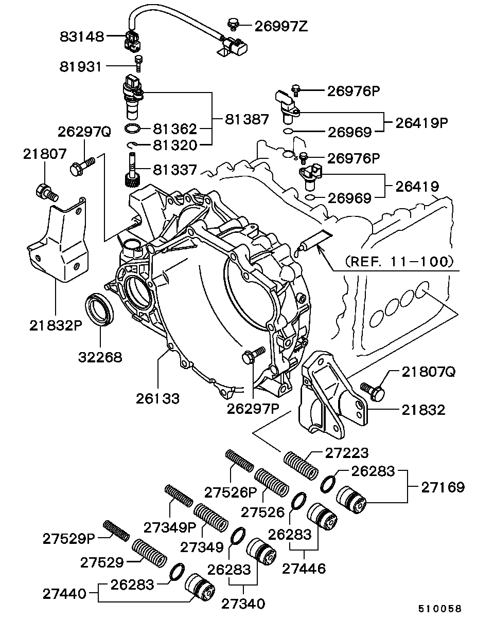 Mitsubishi MD759163 - Rotācijas frekvences devējs, Automātiskā pārnesumkārba autodraugiem.lv