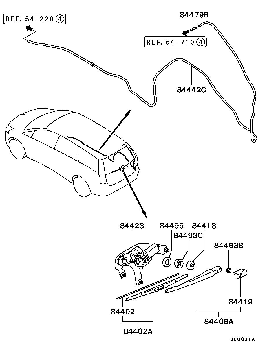 Mitsubishi MR971350 - Stikla tīrītāja slotiņa autodraugiem.lv