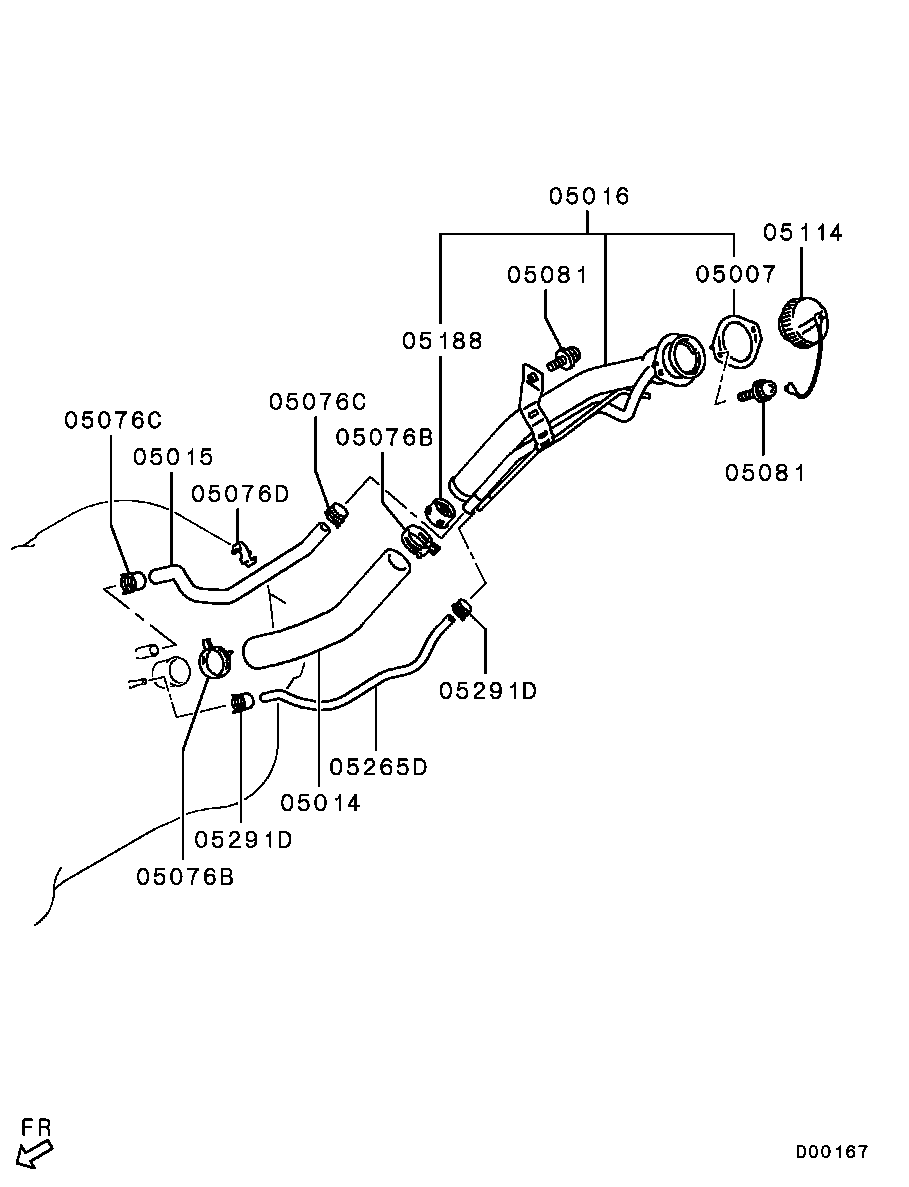 Mitsubishi MS660258 - Šļūtene, Apsildes sistēmas siltummainis autodraugiem.lv