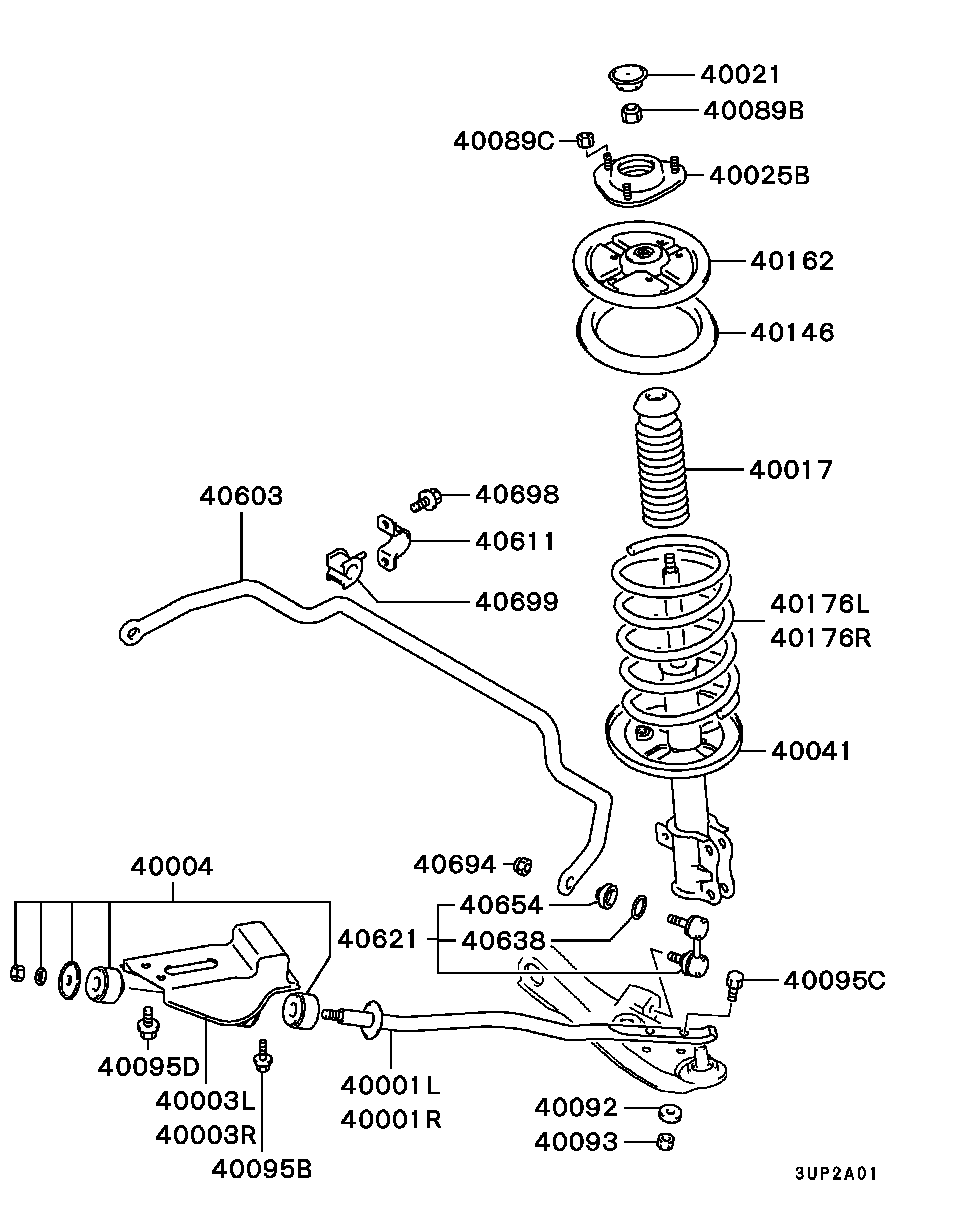 Mitsubishi MR554800 - Amortizators autodraugiem.lv