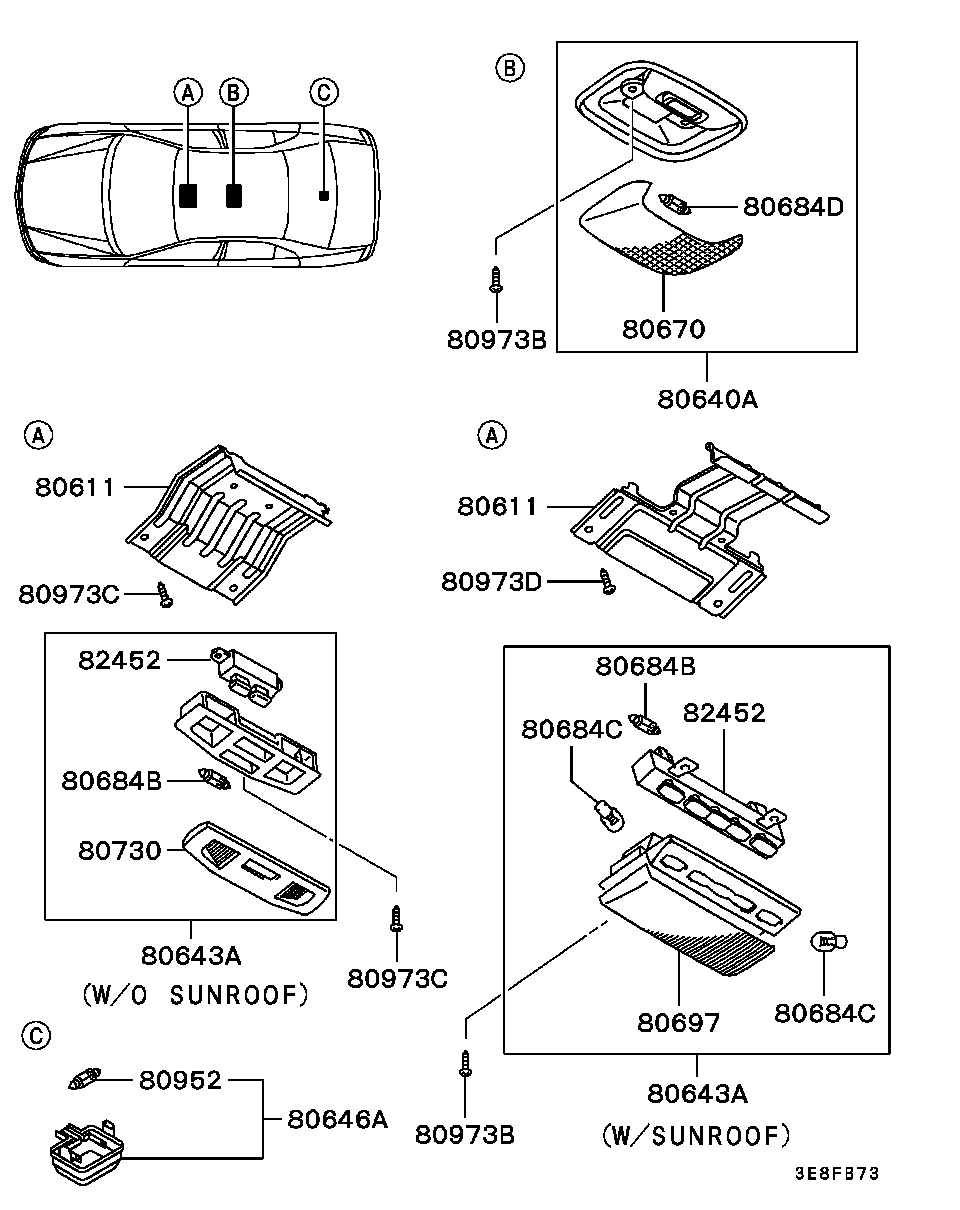 Mitsubishi MS820071 - Kvēlspuldze, Instrumentu paneļa apgaismojums autodraugiem.lv
