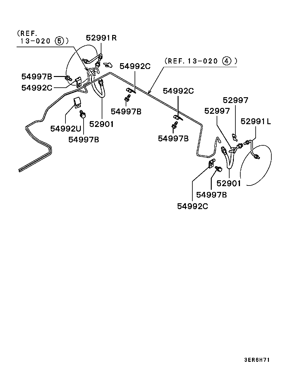 Mitsubishi MR129787 - Bremžu šļūtene autodraugiem.lv