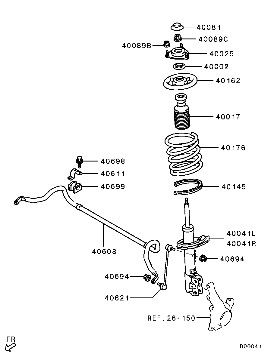 Mitsubishi 4060A049 - Amortizators autodraugiem.lv