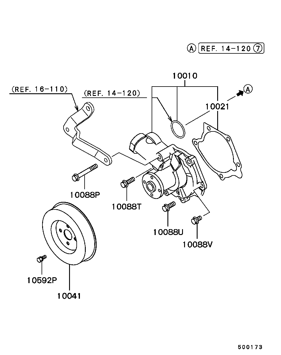 Mitsubishi MD978552 - Ūdenssūknis autodraugiem.lv