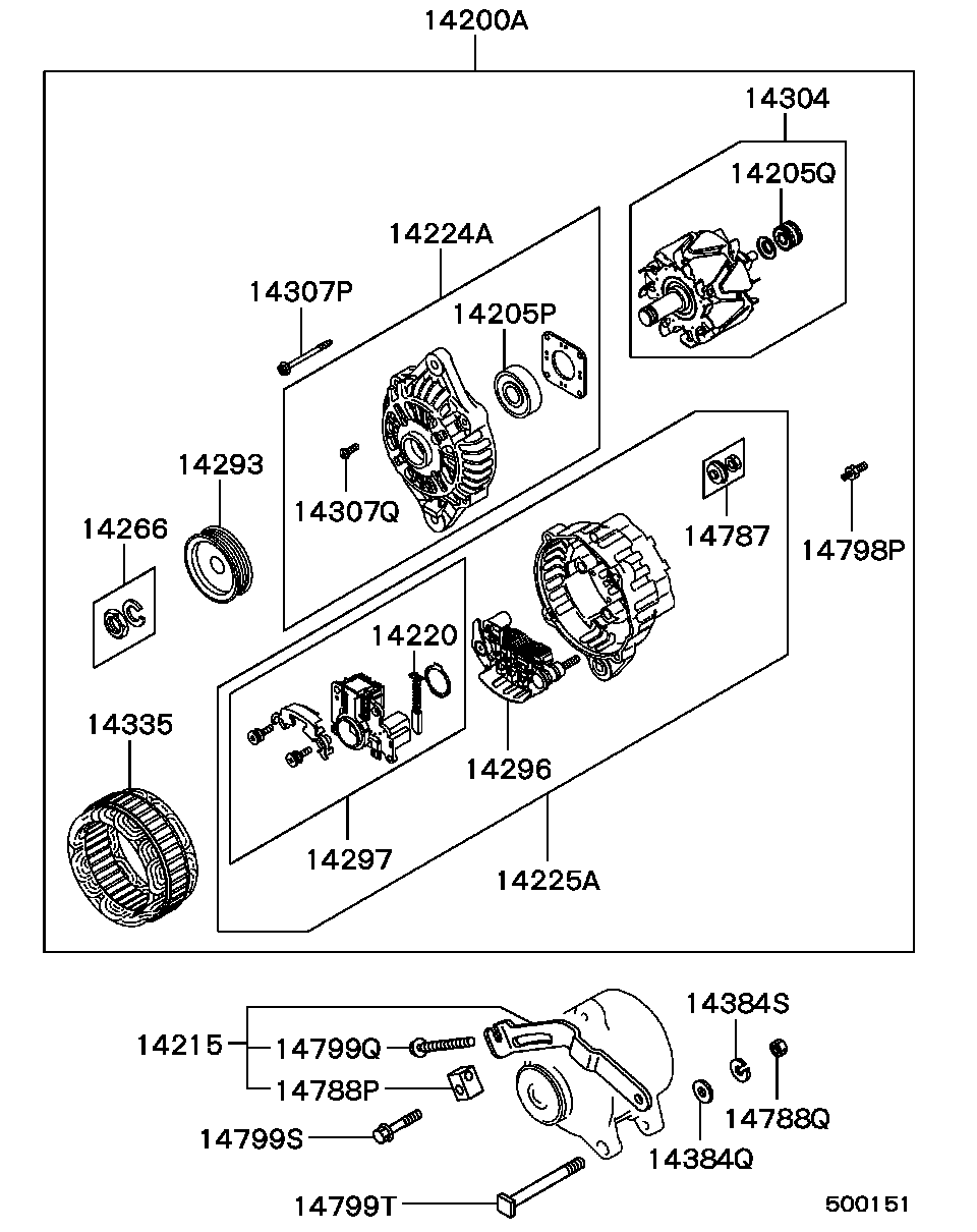 Mitsubishi MD618696 - Ģeneratora sprieguma regulators autodraugiem.lv