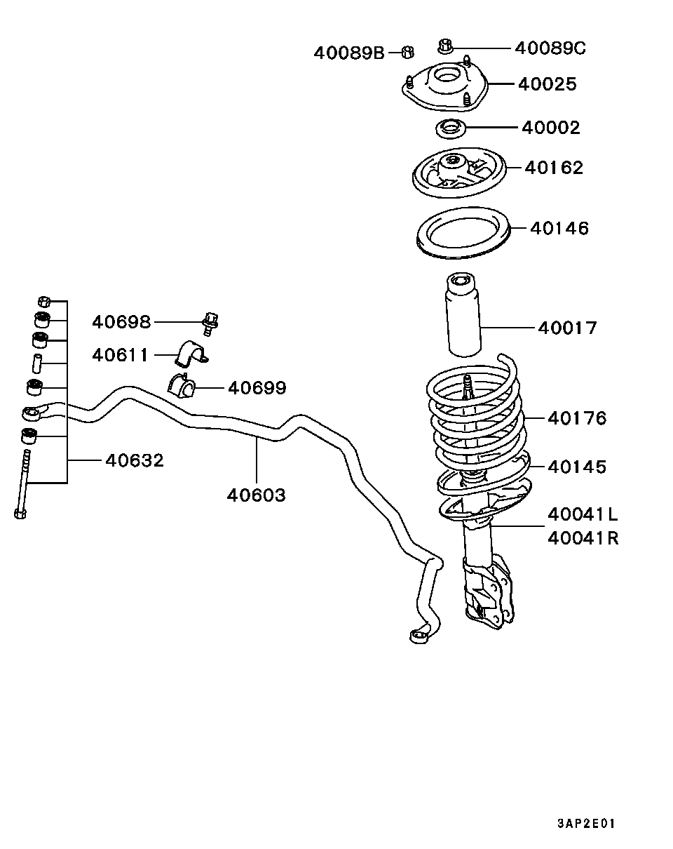 Mitsubishi MR369111 - Amortizators autodraugiem.lv