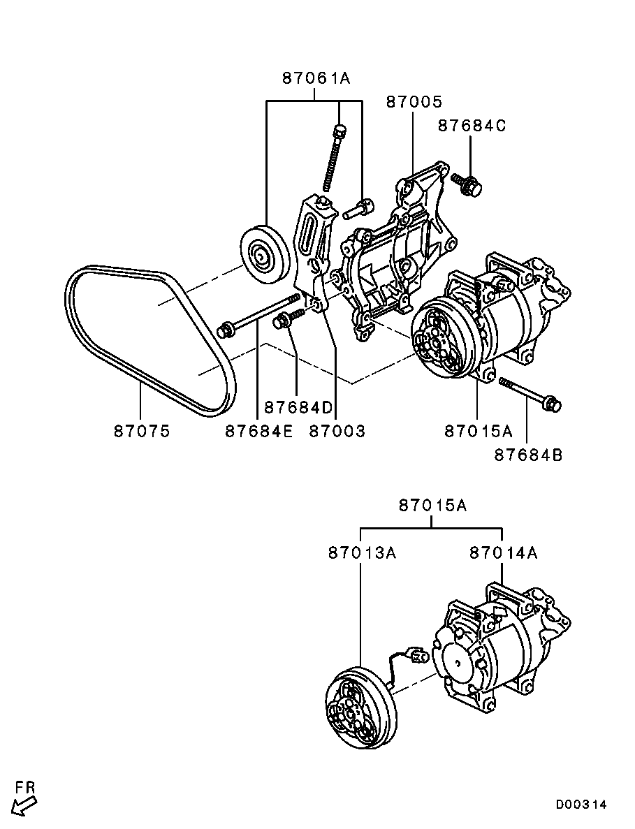 Mitsubishi MN123626 - Kompresors, Gaisa kond. sistēma autodraugiem.lv