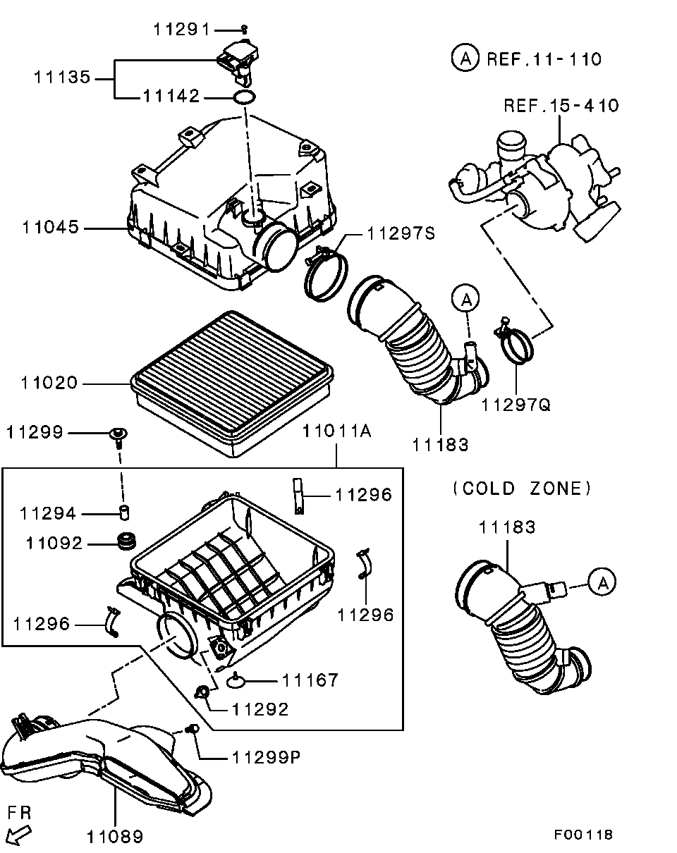 Mitsubishi 1500A098 - Gaisa filtrs autodraugiem.lv