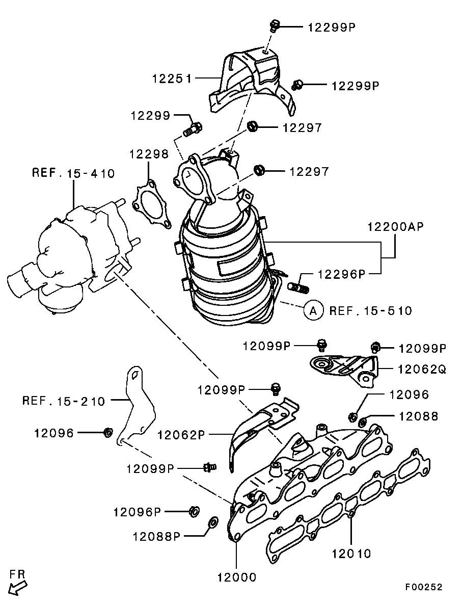 Mitsubishi 1555A160 - Blīve, Izplūdes kolektors autodraugiem.lv