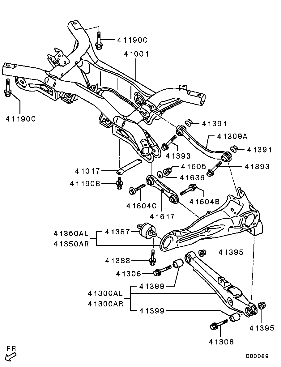 Mitsubishi 4113A038 - Neatkarīgās balstiekārtas svira, Riteņa piekare autodraugiem.lv