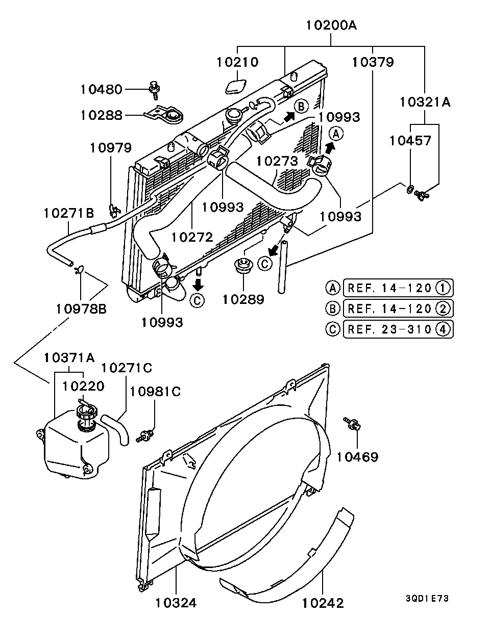 Mitsubishi MR597126 - Vāciņš, Radiators autodraugiem.lv