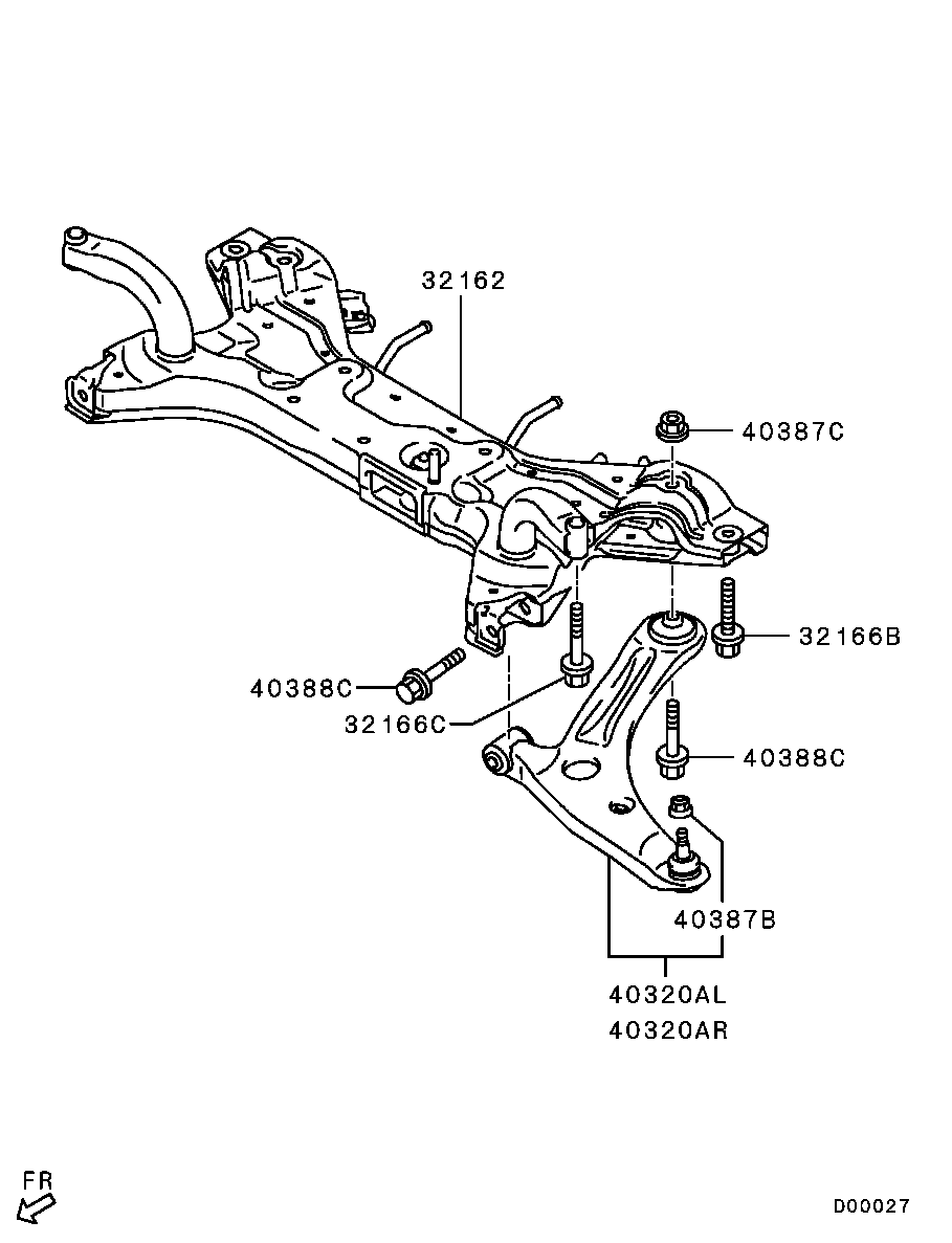 Mitsubishi 4013A169 - Neatkarīgās balstiekārtas svira, Riteņa piekare autodraugiem.lv