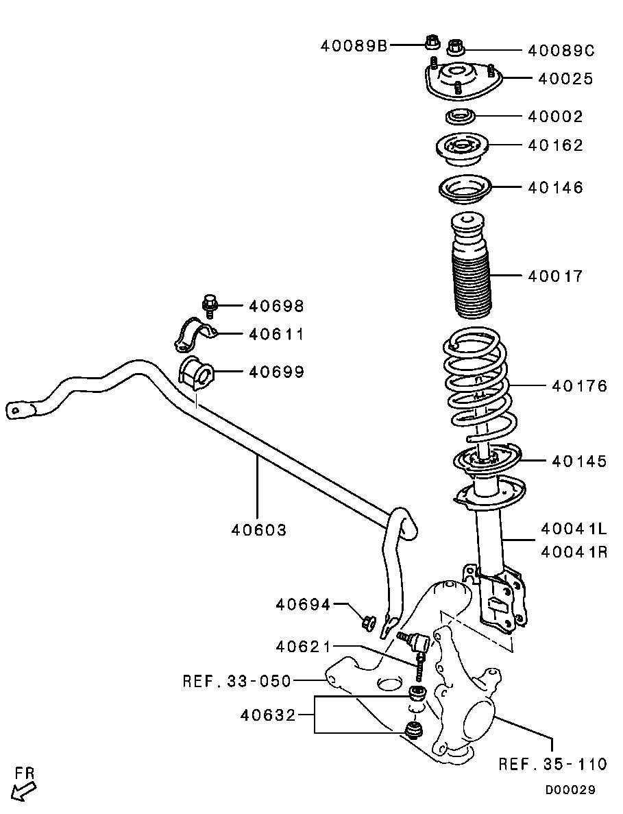 Mitsubishi MN125838 - Stiepnis / Atsaite, Stabilizators autodraugiem.lv