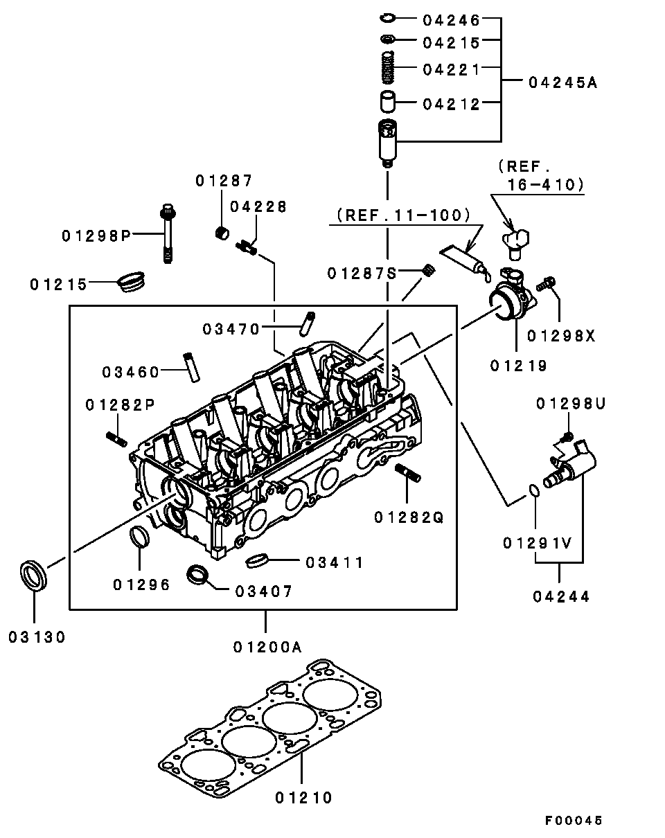 Mitsubishi MD198128 - Blīve, Motora bloka galvas vāks autodraugiem.lv