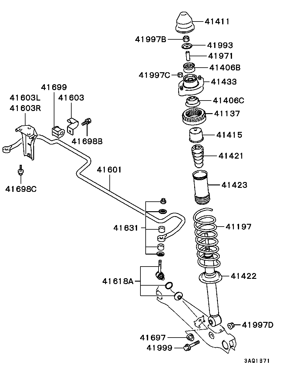 Mitsubishi MR 913125 - Amortizators autodraugiem.lv