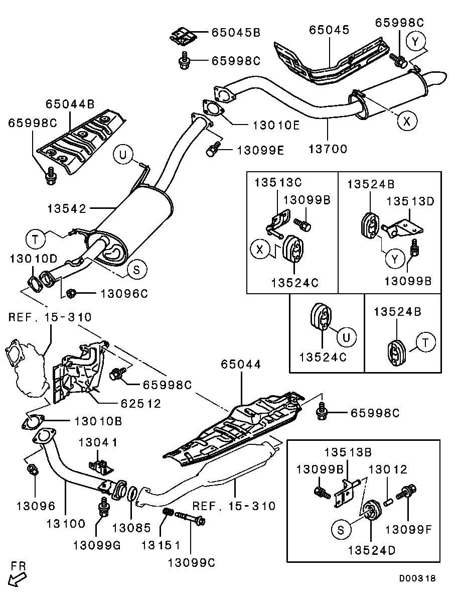 Mitsubishi MR 529 714 - Blīve, Izplūdes caurule autodraugiem.lv