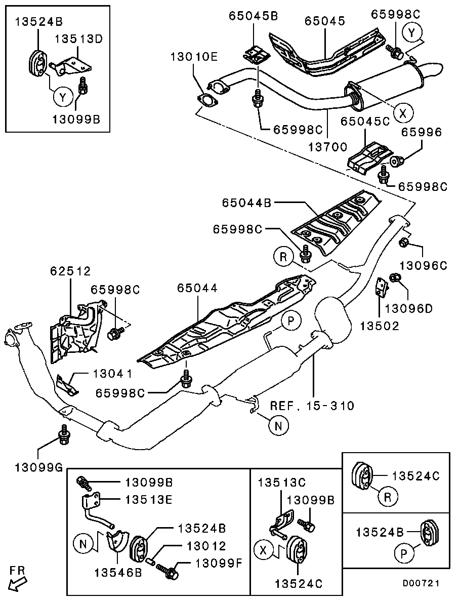 Mitsubishi MN 110 644 - Blīve, Izplūdes caurule autodraugiem.lv