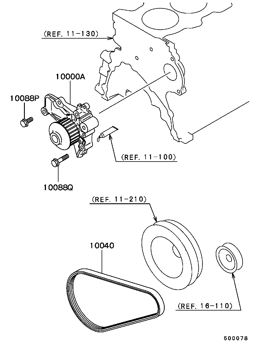 Mitsubishi MD306414 - Ūdenssūknis autodraugiem.lv