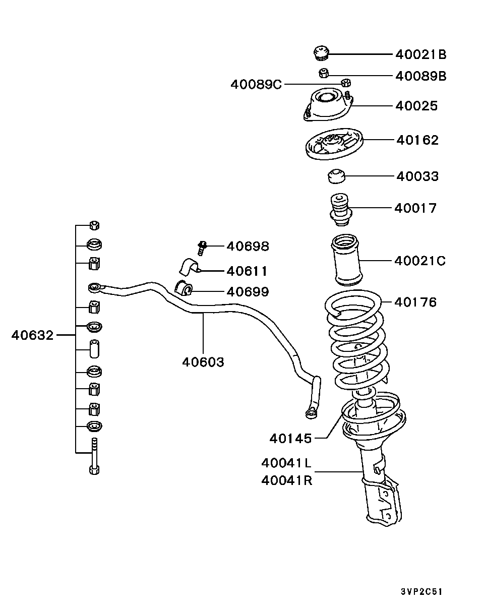 Mitsubishi MB891756 - Amortizators autodraugiem.lv