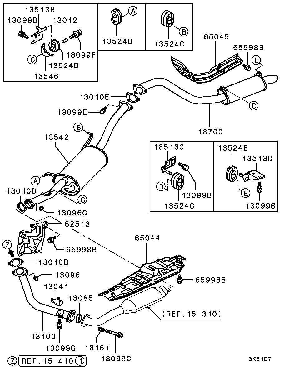 Mitsubishi MB687004 - Blīve, Izplūdes caurule autodraugiem.lv