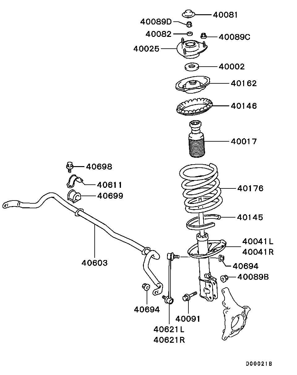 Mitsubishi 4060A119 - Amortizators autodraugiem.lv