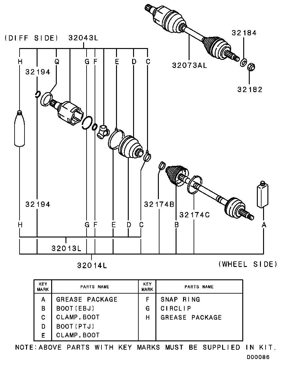 Mitsubishi 3817A104 - Putekļusargs, Piedziņas vārpsta autodraugiem.lv