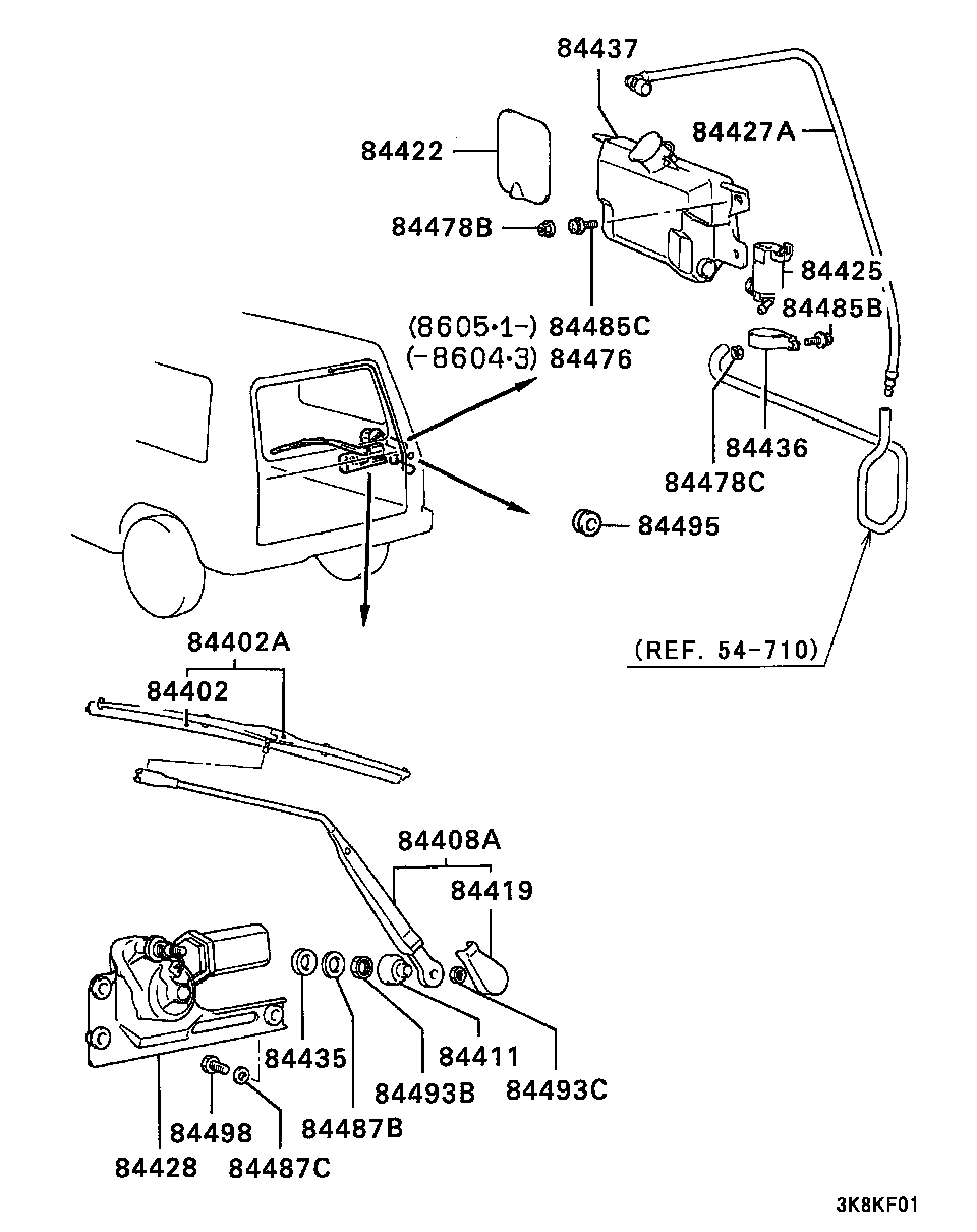 Mitsubishi MB 510387 - Stikla tīrītāja slotiņa autodraugiem.lv