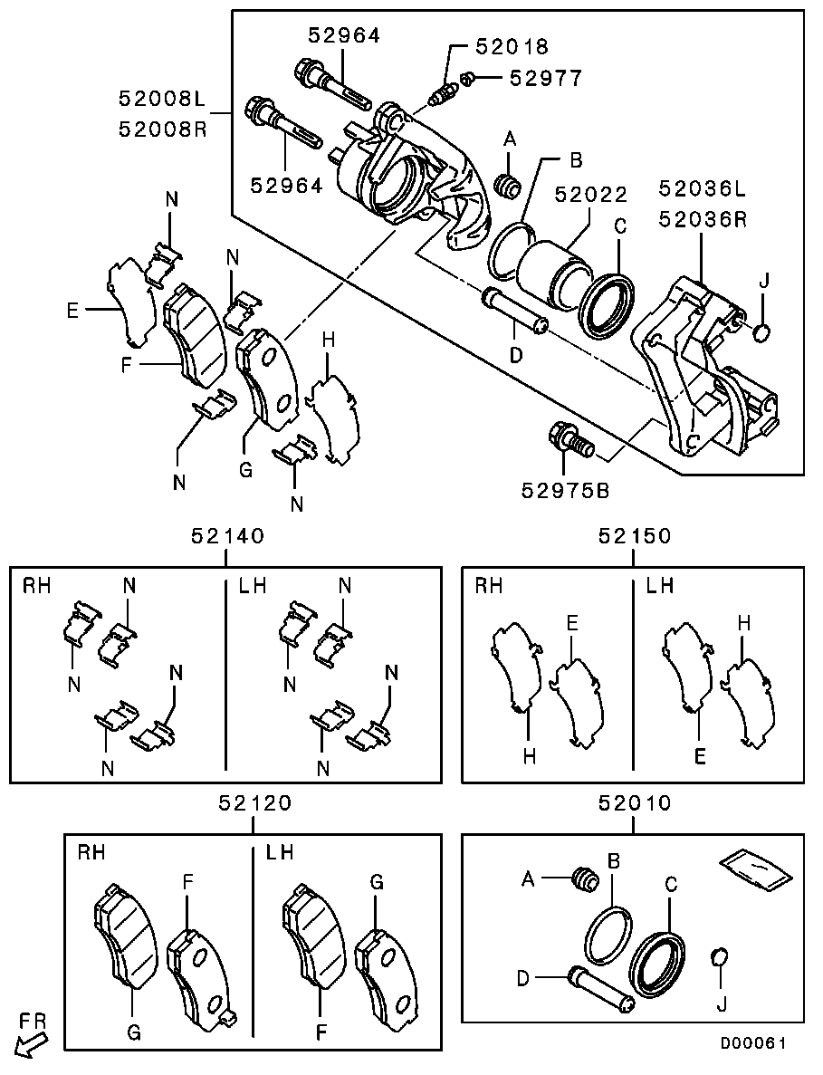 Mitsubishi 4605A910 - Bremžu suports autodraugiem.lv