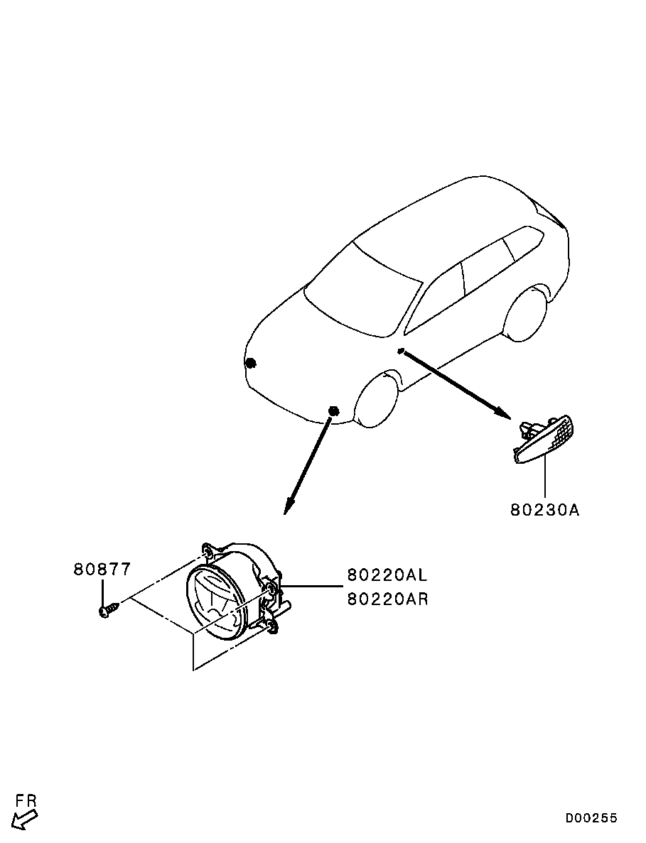 Mitsubishi 8324A014 - Miglas lukturis autodraugiem.lv