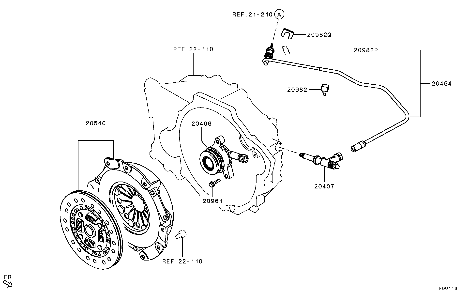 Mitsubishi 2324A078 - Centrālais izslēdzējmehānisms, Sajūgs autodraugiem.lv