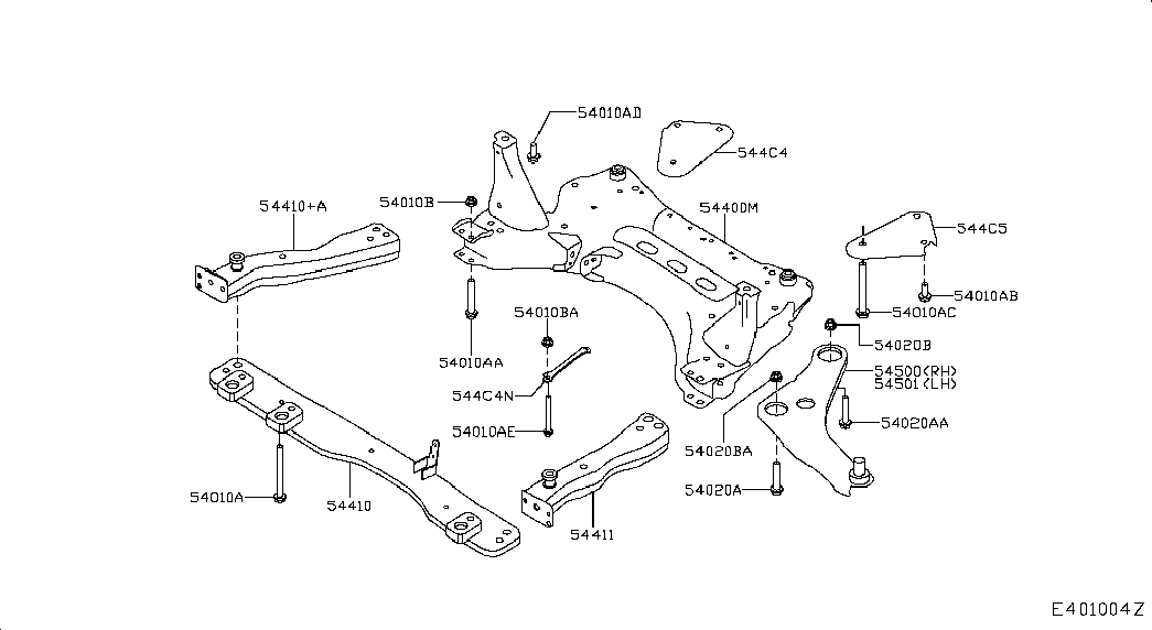 NISSAN 54501-4EA0B - Neatkarīgās balstiekārtas svira, Riteņa piekare autodraugiem.lv