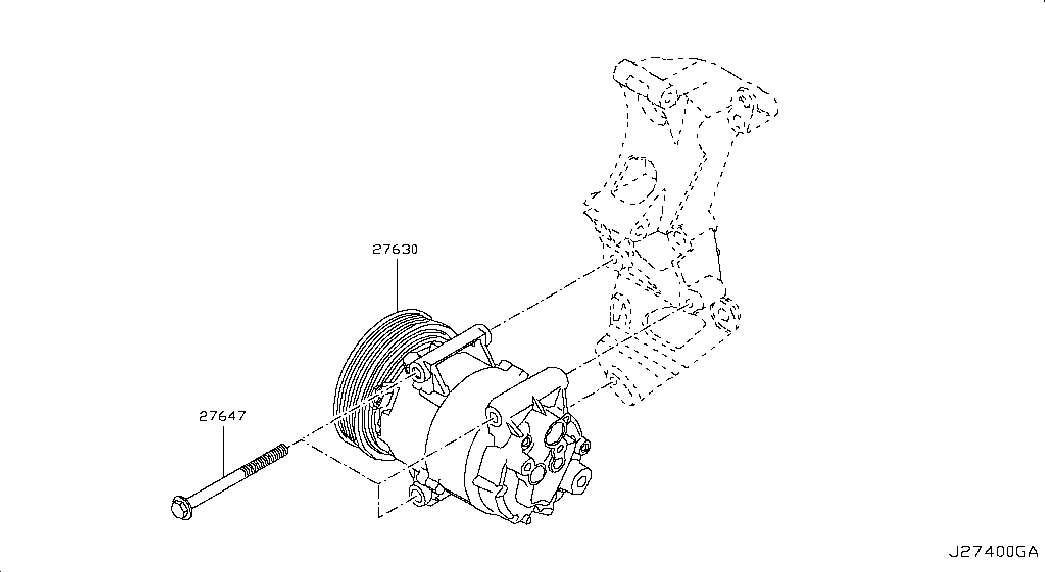 NISSAN 27630-00Q3D - Kompresors, Gaisa kond. sistēma autodraugiem.lv