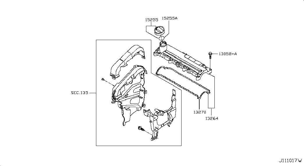 NISSAN 13270-00Q0B - Blīve, Motora bloka galvas vāks autodraugiem.lv