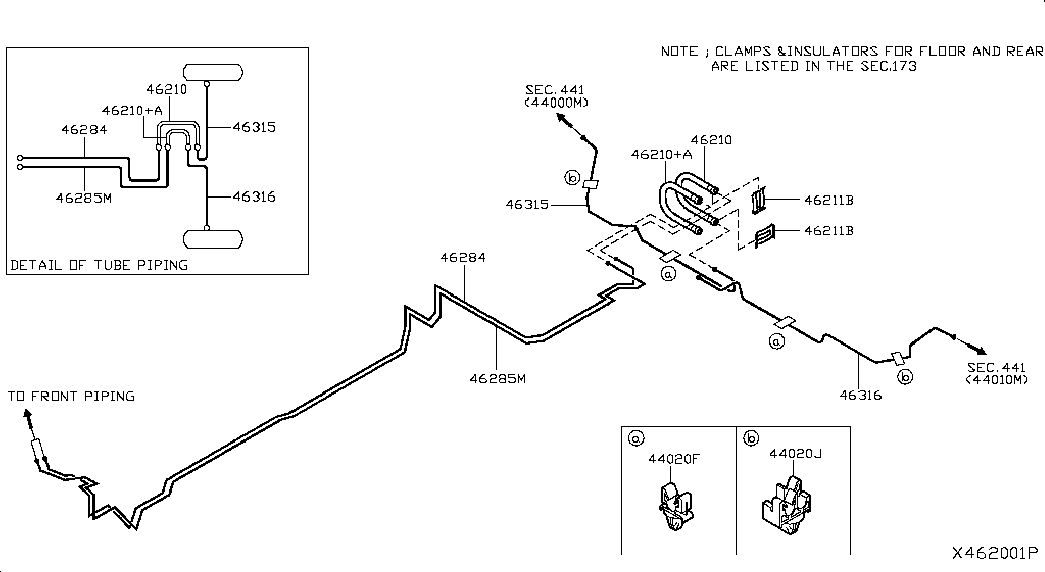 NISSAN 46214 0M614 - Bremžu šļūtene autodraugiem.lv