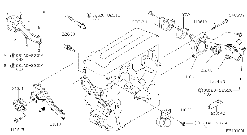 NISSAN 21200-9F500 - Termostats, Dzesēšanas šķidrums autodraugiem.lv