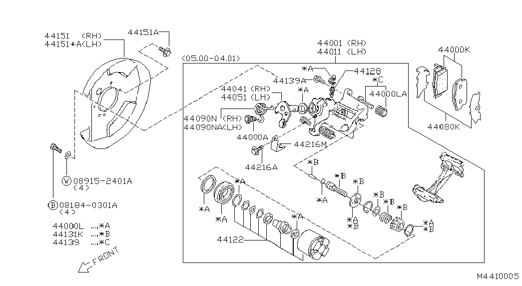 NISSAN 440114U100 - Bremžu suports autodraugiem.lv