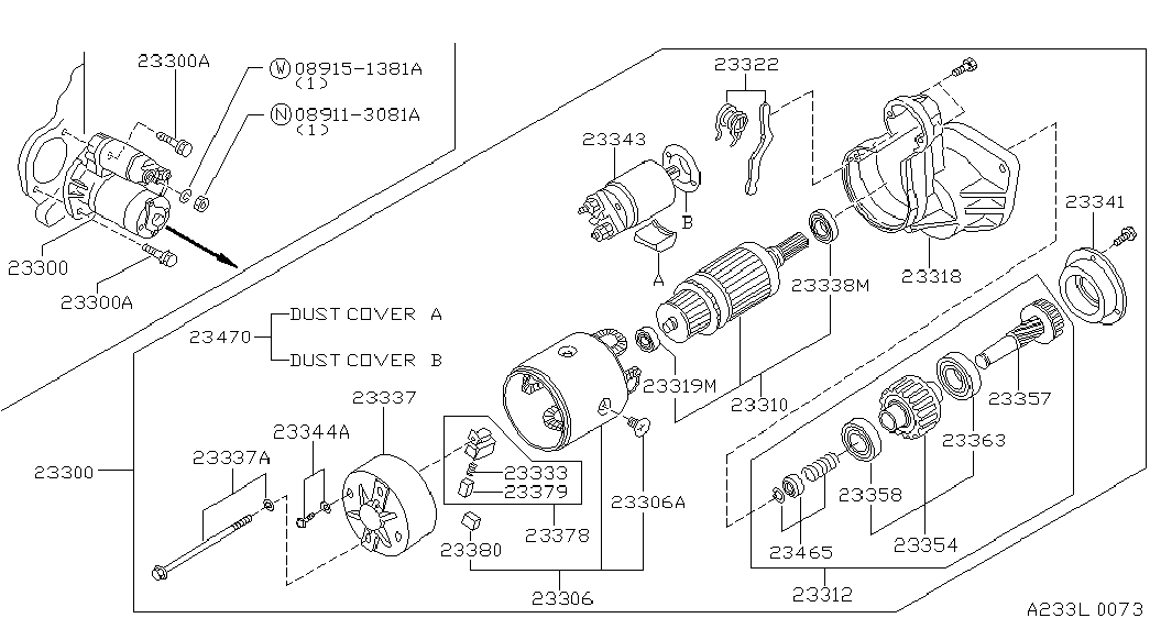 NISSAN 233100Y000 - Enkurs, Starteris autodraugiem.lv