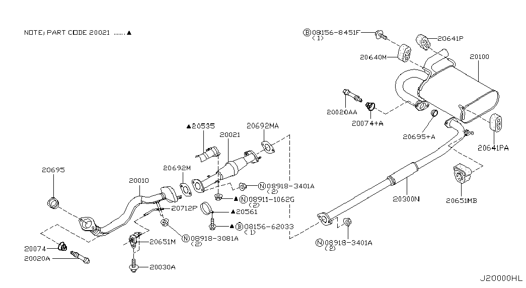 NISSAN 206959H500 - Blīve autodraugiem.lv