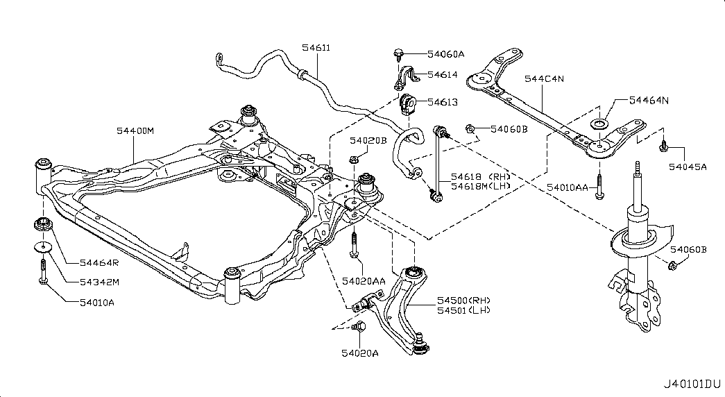 NISSAN 54500-JG00B - Neatkarīgās balstiekārtas svira, Riteņa piekare autodraugiem.lv