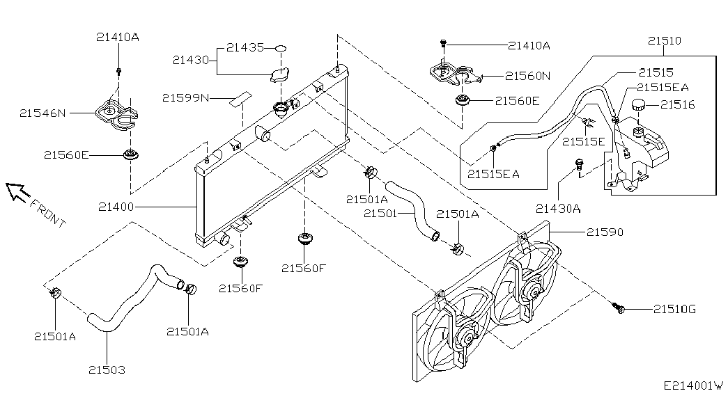 NISSAN 21410-AV600 - Radiators, Motora dzesēšanas sistēma autodraugiem.lv