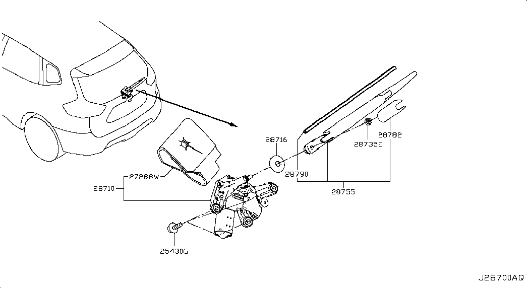 NISSAN 28790JE20A - Stikla tīrītāja slotiņa autodraugiem.lv