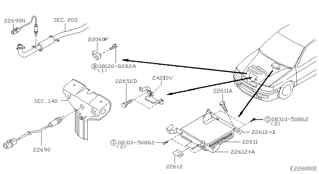 NISSAN 226A07J600 - Lambda zonde autodraugiem.lv